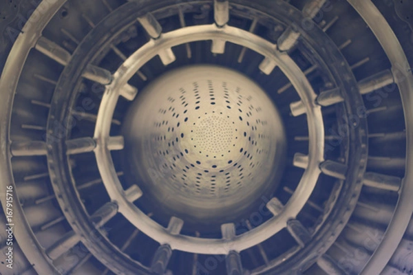 Obraz Combat jet details background - reactive engine