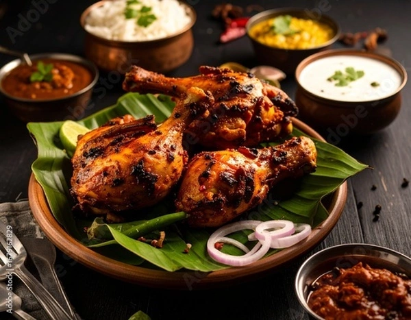 Obraz Spicy fried chicken tandoori