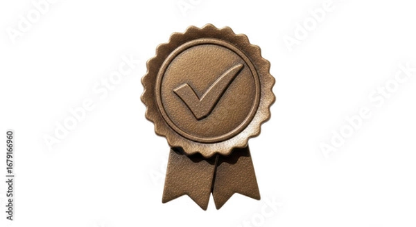 Fototapeta Isolated Approval Badge