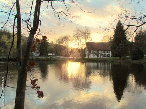 Obraz Fin de journée sur l'étang