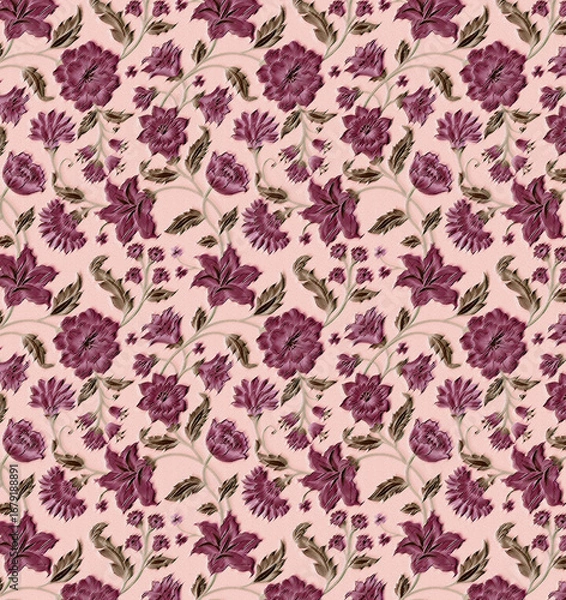 Fototapeta A beautiful Digital 3d Flower design handmade artwork with Design for fashion ,fabric, textile, wallpaper, cover, web  and all prints