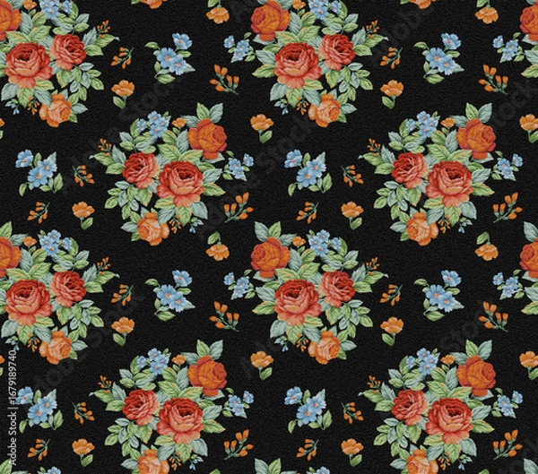 Fototapeta A beautiful Digital 3d Flower design handmade artwork with Design for fashion ,fabric, textile, wallpaper, cover, web  and all prints