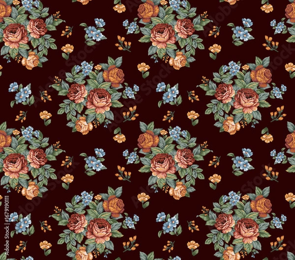 Fototapeta A beautiful Digital 3d Flower design handmade artwork with Design for fashion ,fabric, textile, wallpaper, cover, web  and all prints