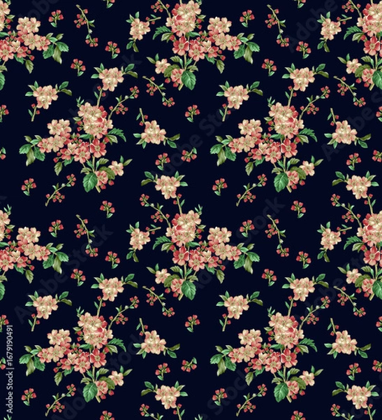 Fototapeta A beautiful Digital 3d Flower design handmade artwork with Design for fashion ,fabric, textile, wallpaper, cover, web  and all prints
