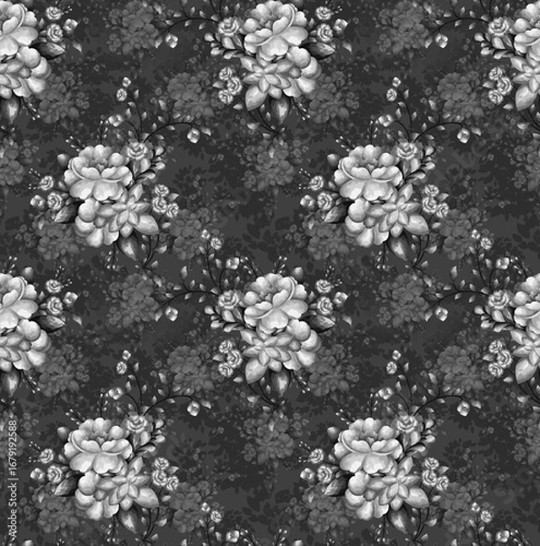 Fototapeta A beautiful Digital 3d Flower design handmade artwork with Design for fashion ,fabric, textile, wallpaper, cover, web  and all prints