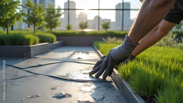 Obraz Eco-Consultant Recycled Material Waterproofing Green Building Project