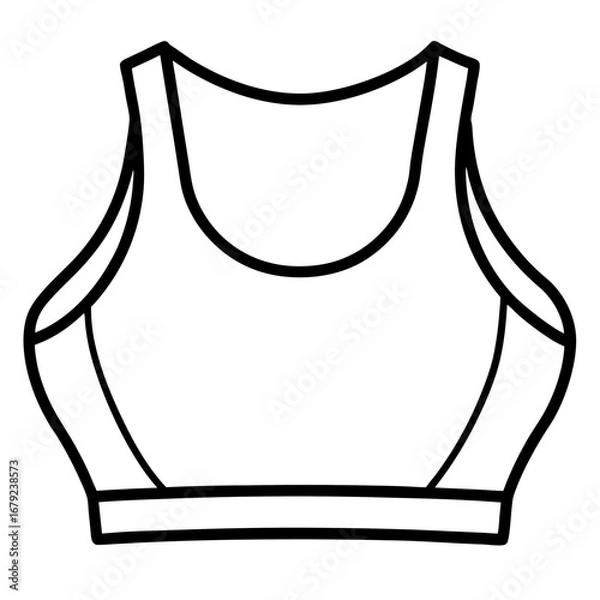 Fototapeta Crop top line art illustration
