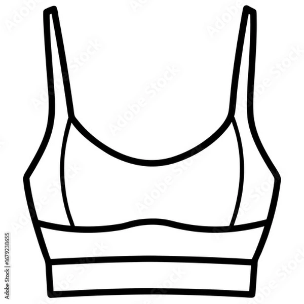 Fototapeta Crop top line art illustration