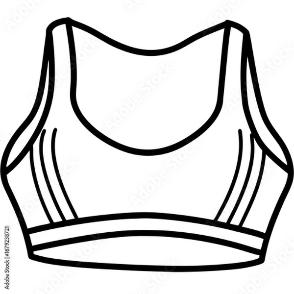 Obraz Crop top line art illustration