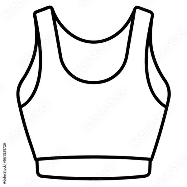 Obraz Crop top line art illustration