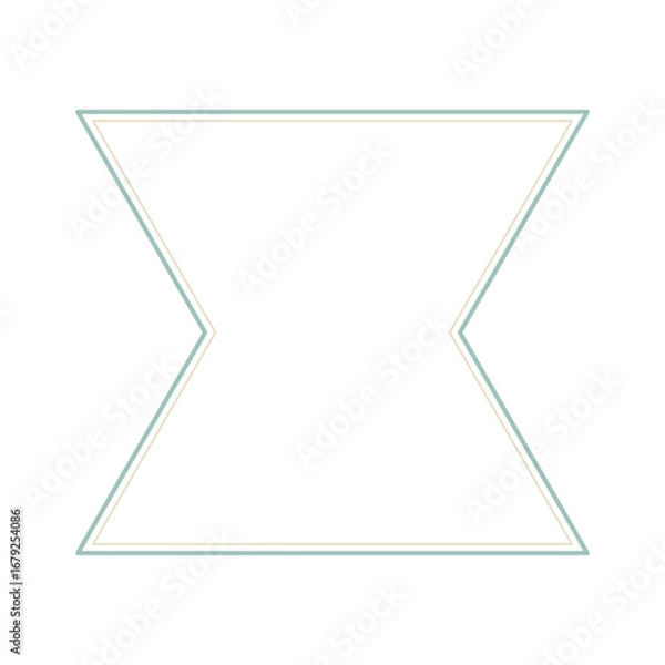 Fototapeta 瓶のような不思議な形のフレーム素材イラスト