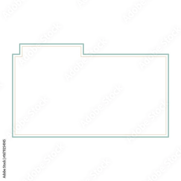 Fototapeta ファイルの形のかわいい長方形のフレームイラスト