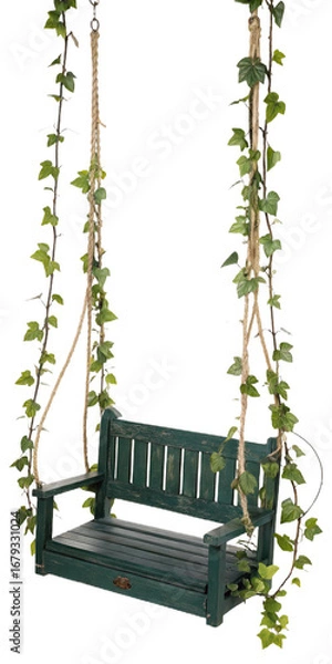 Fototapeta swing with vine isolated