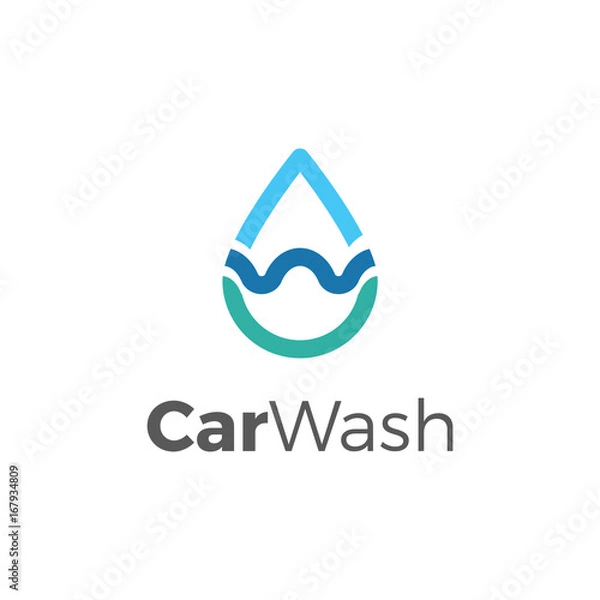 Fototapeta Car wash logo template