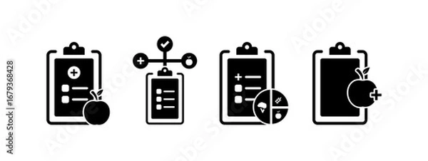 Fototapeta medical diet icon vector illustration. medical diet icon in black style - stock vector.