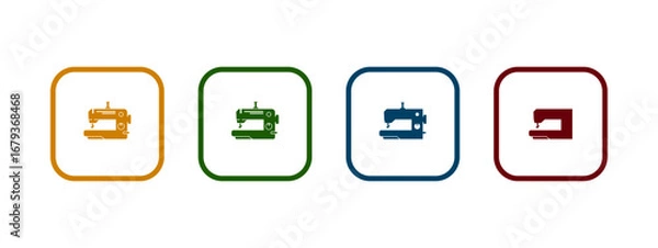Fototapeta sewing machine icon vector illustration. sewing machine icon in different color design.