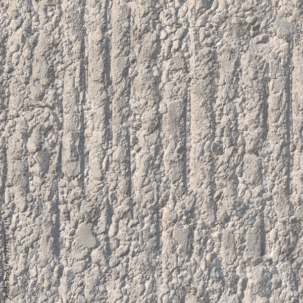 Fototapeta Close up of detailed sand textured background with vertical grooves and surface imperfections