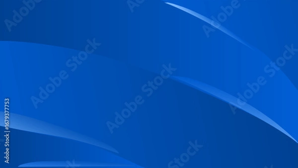 Fototapeta A deep blue background with subtle, flowing curved lines and light gradients, giving it a calm, modern, and sleek aesthetic.