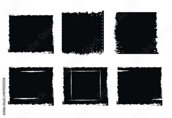 Fototapeta Set Grunge of square and rectangle shapes