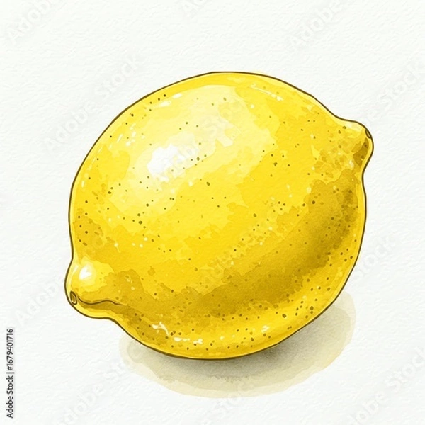 Obraz Yellow lemon with transparent background