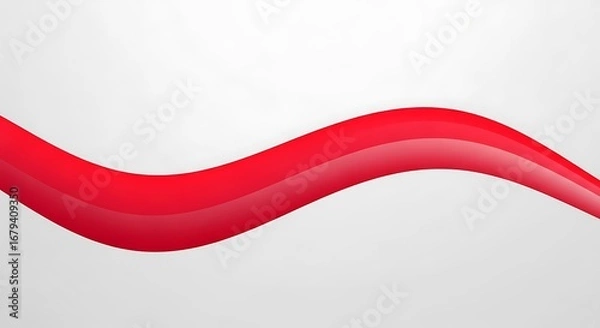 Obraz Red Abstract Wavy Graphic Design.
