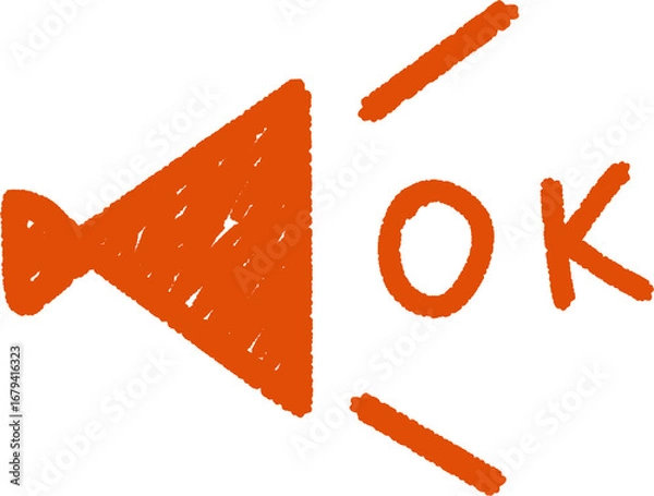 Obraz 확성기 손글씨 아이콘