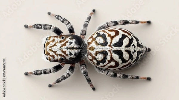 Fototapeta Detailed view of a patterned spider