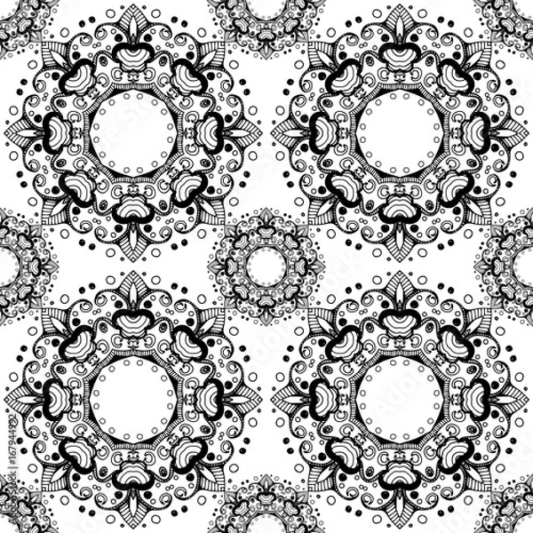 Fototapeta Vector seamless ornamental pattern