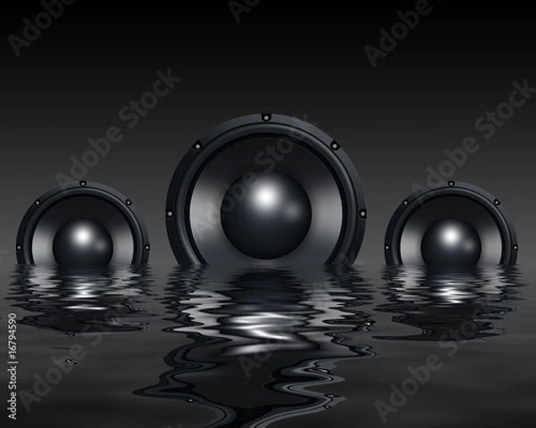 Obraz Speakers in water