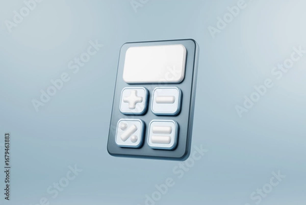 Obraz 3D calculator floating in the air