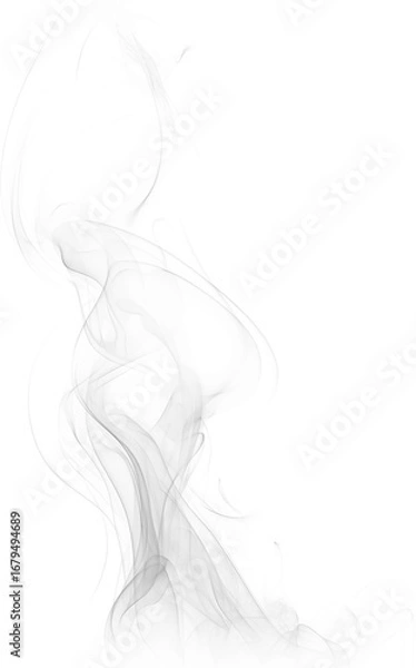 Obraz black smoke on white background