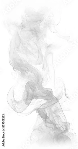 Obraz Black smoke isolated on white