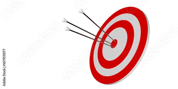 Fototapeta Target with arrow target focus symbol sign shoting target goal achieve