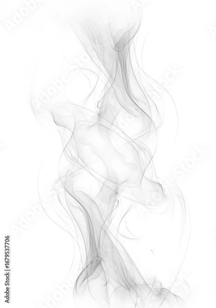 Obraz grey smoke on white background