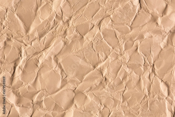 Obraz Old crumpled brown paper texture