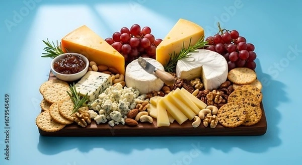Obraz Cheese and Charcuterie Board Display.
