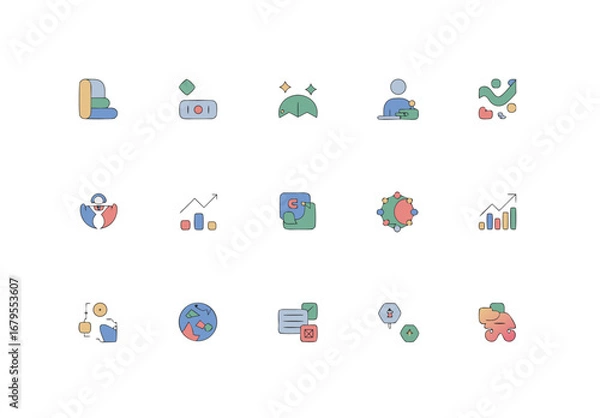 Obraz Business Icon Set Design