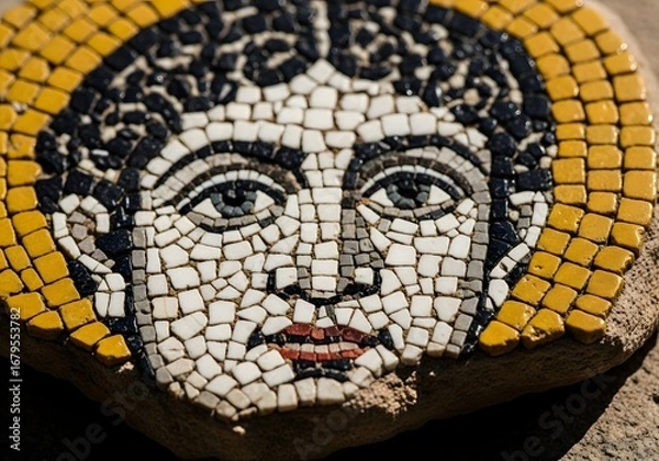 Fototapeta Close-up of an Ancient Roman Mosaic Artwork