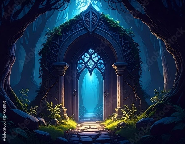 Obraz Mystical forest archway