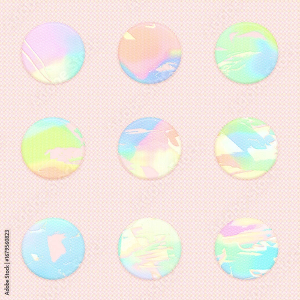 Fototapeta colorful pastel abstract background with circle frame . expression graphic painting for backdrop or decoration wallpaper.