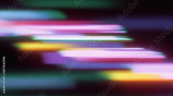 Fototapeta retro VHS glitch background with neon scan lines and color distortion