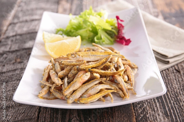 Fototapeta fried fish