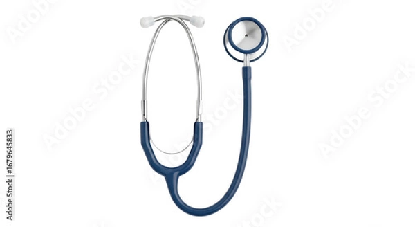 Fototapeta Isolated Blue Stethoscope
