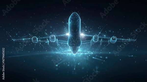 Fototapeta Futuristic airplane design