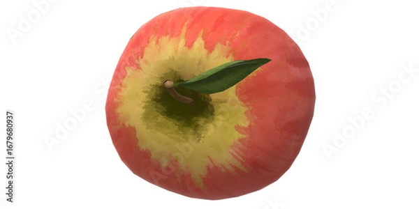 Fototapeta 3D Render Apple isolated on a Transparent Background