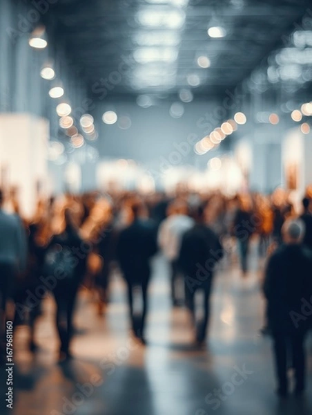 Fototapeta abstract blurred event with people for background