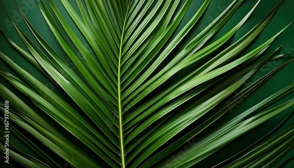 Fototapeta green palm fronds create exotic vibes with tropical style