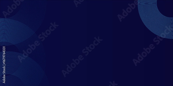 Fototapeta Abstract blue glowing geometric lines modern shiny blue circle lines pattern. Suit for cover,  banner, brochure