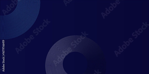 Fototapeta Abstract blue glowing geometric lines modern shiny blue circle lines pattern. Suit for cover,  banner, brochure