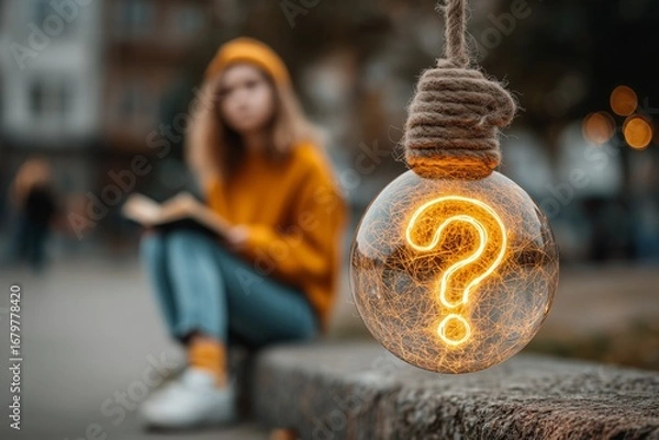 Fototapeta Question mark concept problem solving